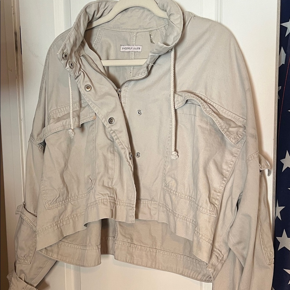 Sincerely Jules Light Tan Utility Jacket